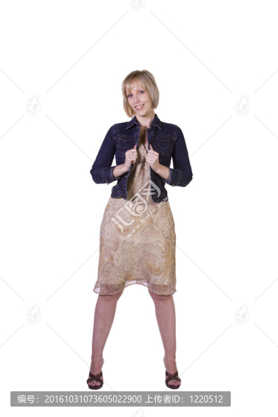 美麗的女孩站起來