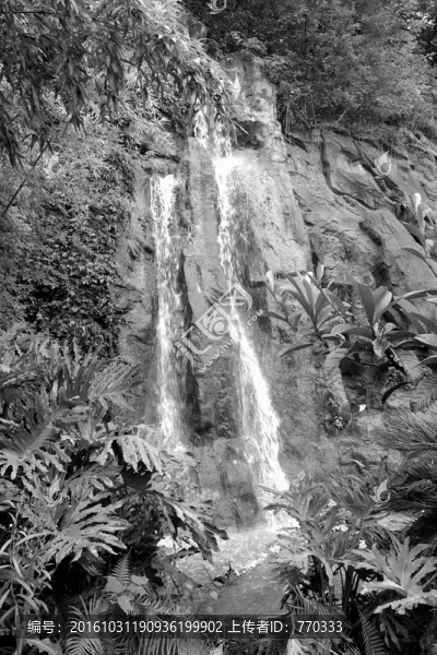 重慶陶然古鎮(zhèn),山澗瀑布