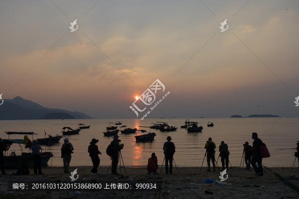 上川島日落