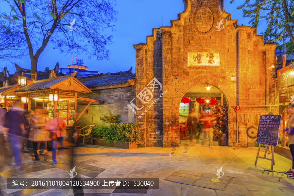 成都寬窄巷子夜景