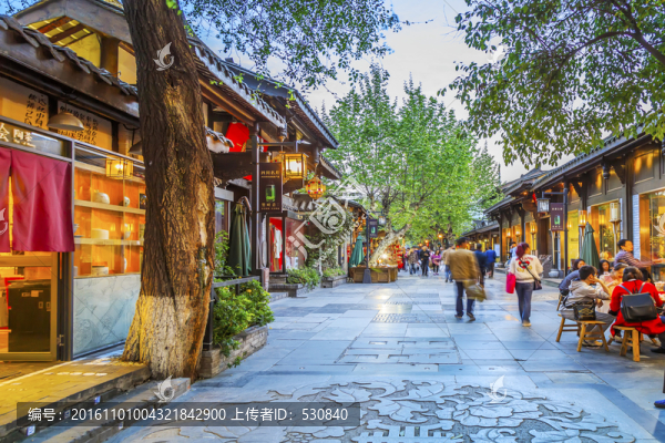 成都寬窄巷子夜景