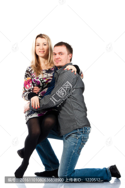一對美麗年輕夫婦的畫像