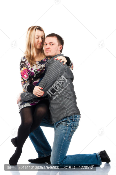 一對美麗年輕夫婦的畫像