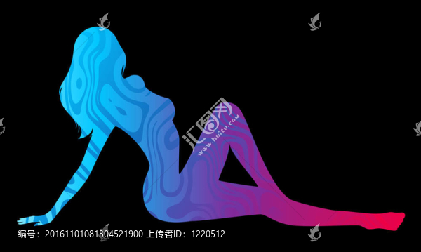 女孩的剪影是孤立的
