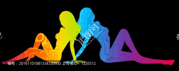 女孩的剪影是孤立的