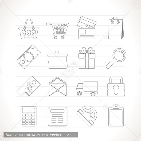 在線商店圖標(biāo)-向量圖標(biāo)集