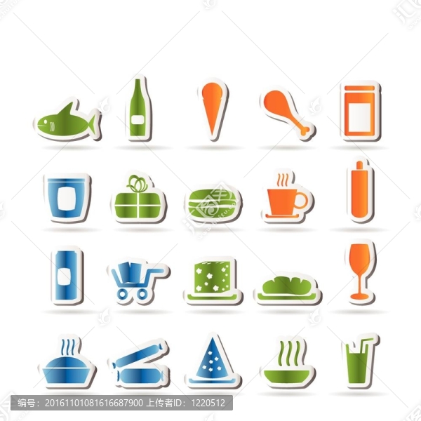 商店和食品圖標(biāo)