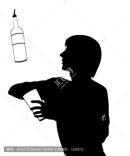 剪影的酒保