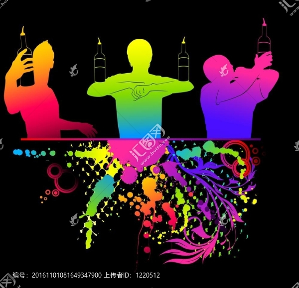 剪影的酒保