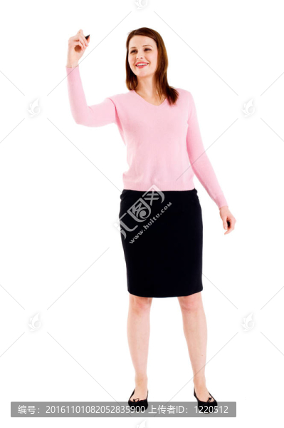 用標(biāo)記寫的女人