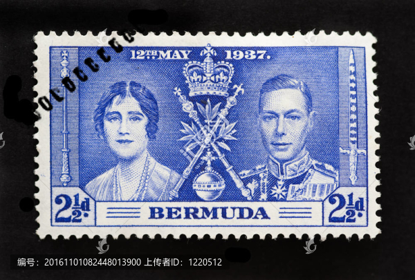百慕大群島-約1937,-首日封郵票標(biāo)記與他的妻子Elizabeth,Bowes,Lyon在英國國王