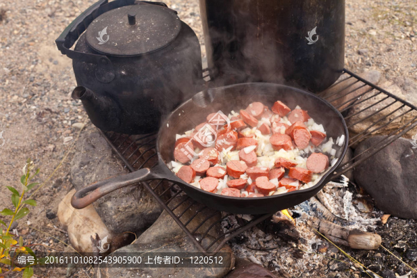 篝火做飯
