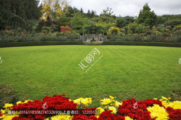 在加拿大butchard花園風景如畫的林間空地