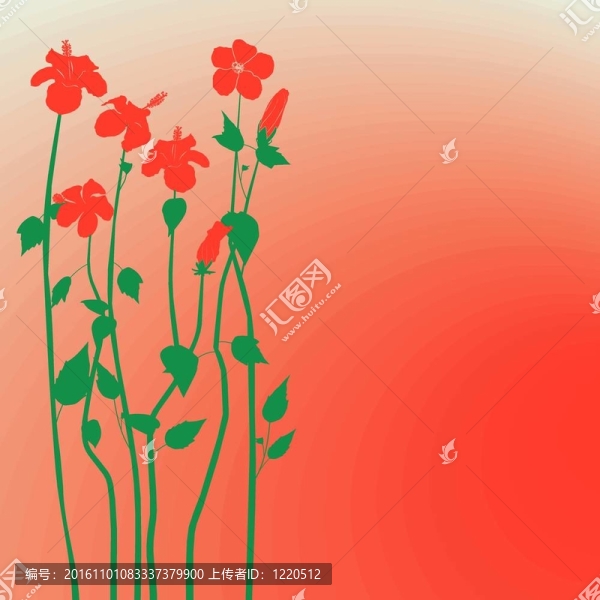 創(chuàng)意設(shè)計的芙蓉花八