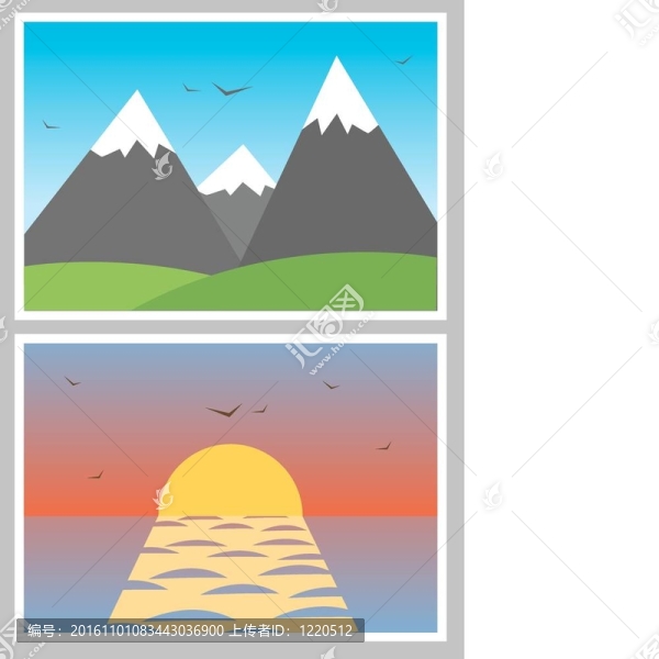 照片圖標(biāo)與風(fēng)景