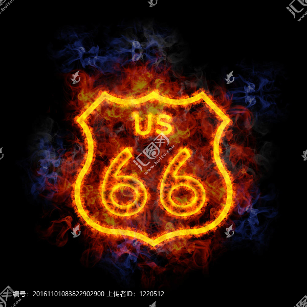 火熱的66號公路盾牌。