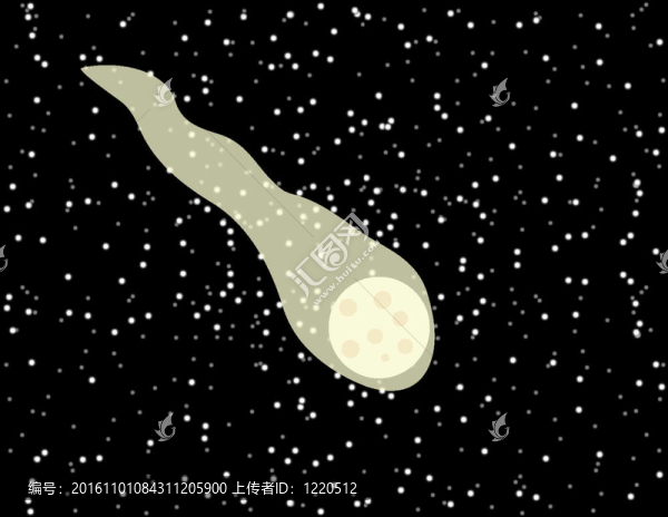 一顆穿過夜空的彗星