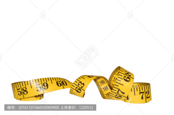 白色孤立的黃色帶測量