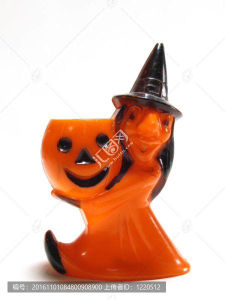 古董萬圣節(jié)糖果容器女巫和Jack,o,Lantern