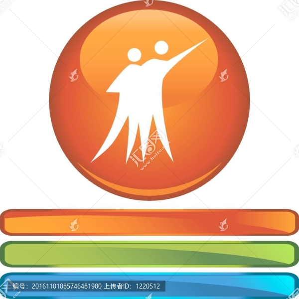 在背景上孤立的跳舞按鈕。
