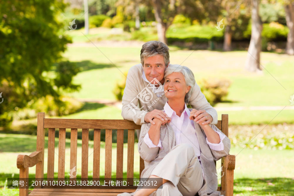公園里的老年夫婦