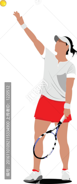 網(wǎng)球運動員海報。彩色空間