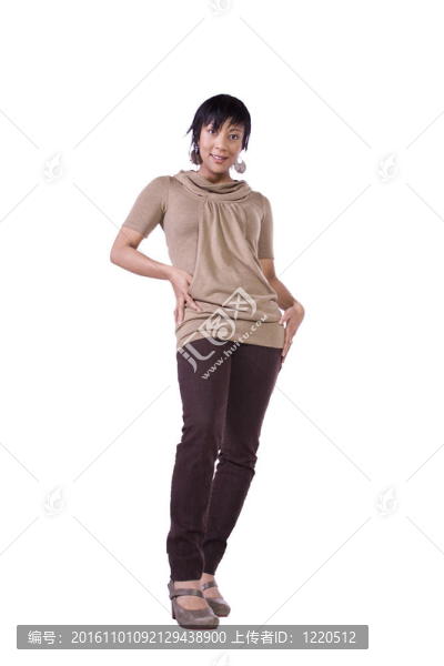 美麗的女孩站起來
