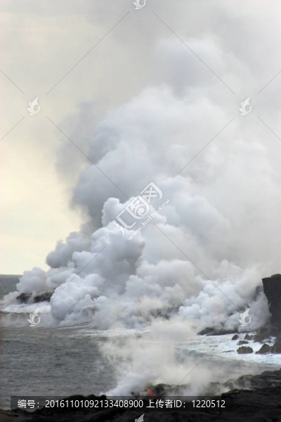 熔巖流入海洋