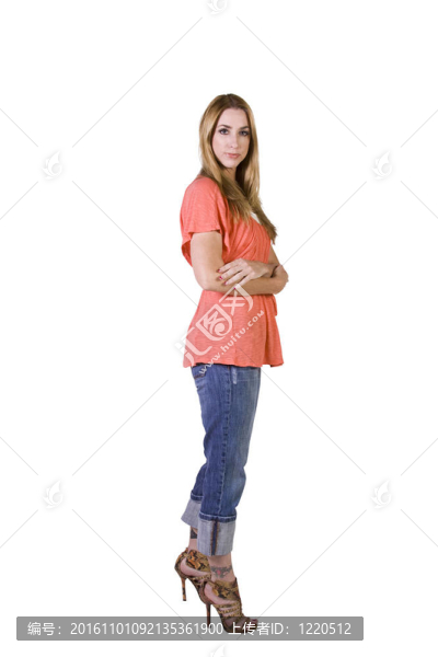 美麗的女孩站起來