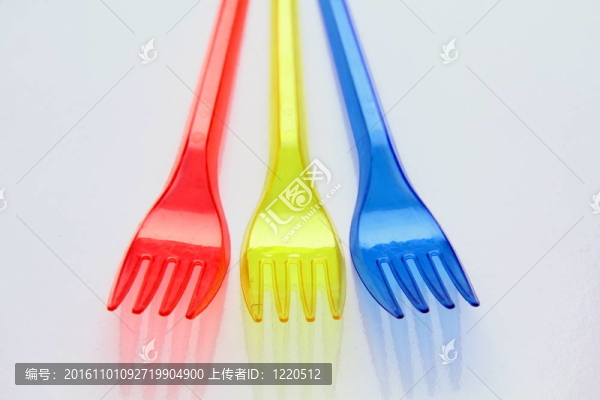 彩色塑料餐具