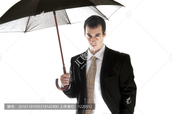 帶雨傘的商人