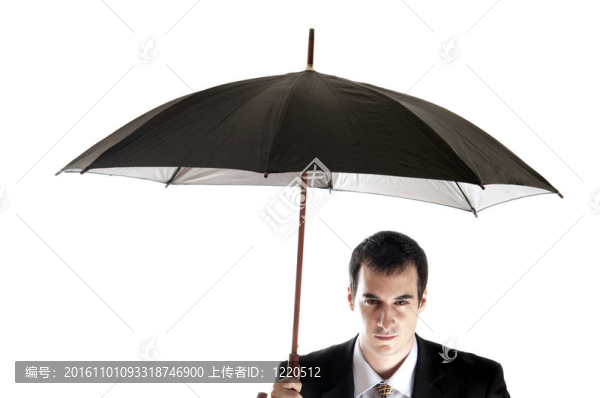 帶雨傘的商人