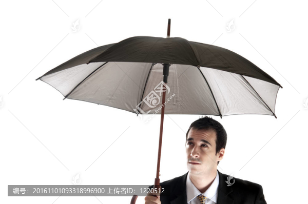 帶雨傘的商人