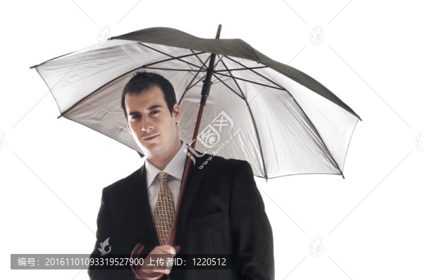 帶雨傘的商人