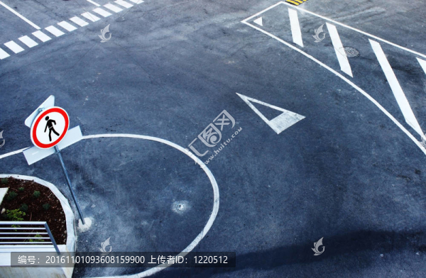 道路上的白色斑紋