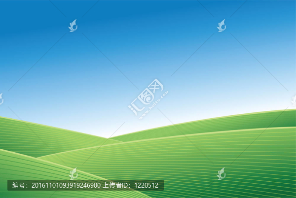 綠地和藍天