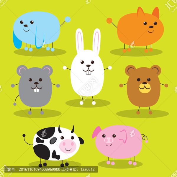 可愛的橢圓形的動物