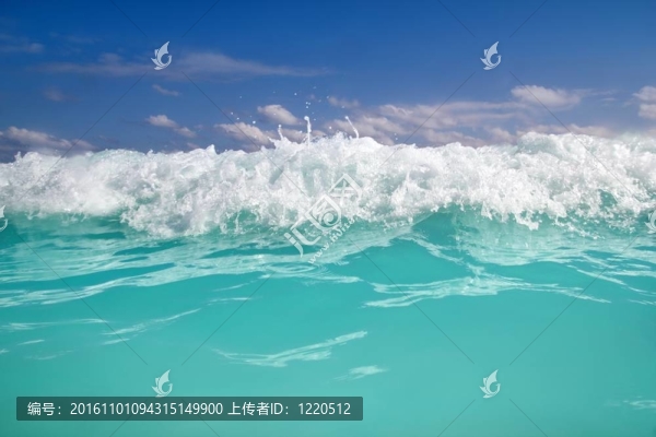 藍(lán)色綠松石加勒比海水泡沫