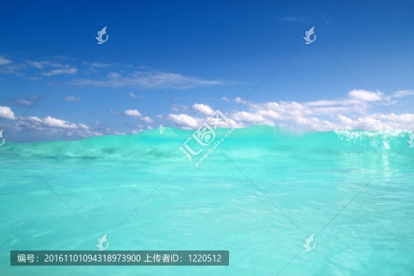 藍(lán)色綠松石加勒比海水泡沫