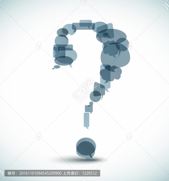 由語音氣泡制成的問號