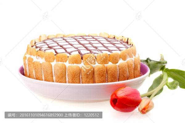 蛋糕和郁金香