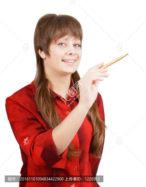 年輕漂亮的女孩，有一個(gè)指針