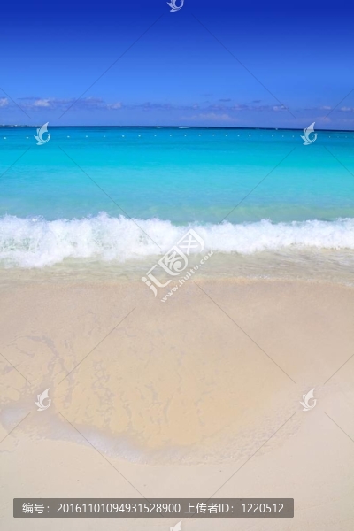 加勒比海綠松石海灘白色沙灘
