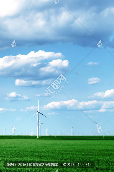 充滿風(fēng)力渦輪機(jī)的景觀