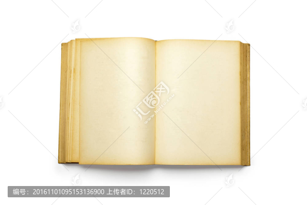 打開空的舊的清晰的書