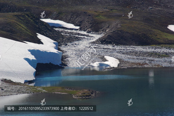 山流結(jié)束在湖沿nordkalottleden斯堪的納維亞北部
