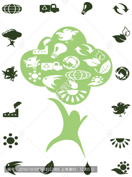樹(shù)中的綠色循環(huán)圖標(biāo)