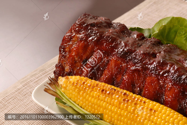 燒烤排骨烤玉米穗板