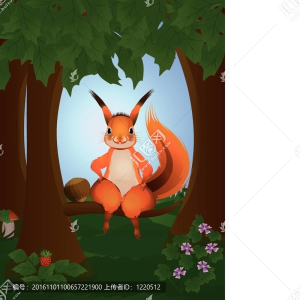 有一只休息的松鼠