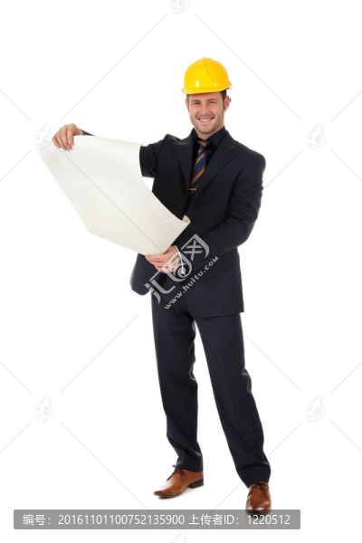 年輕的白人建筑師的計(jì)劃